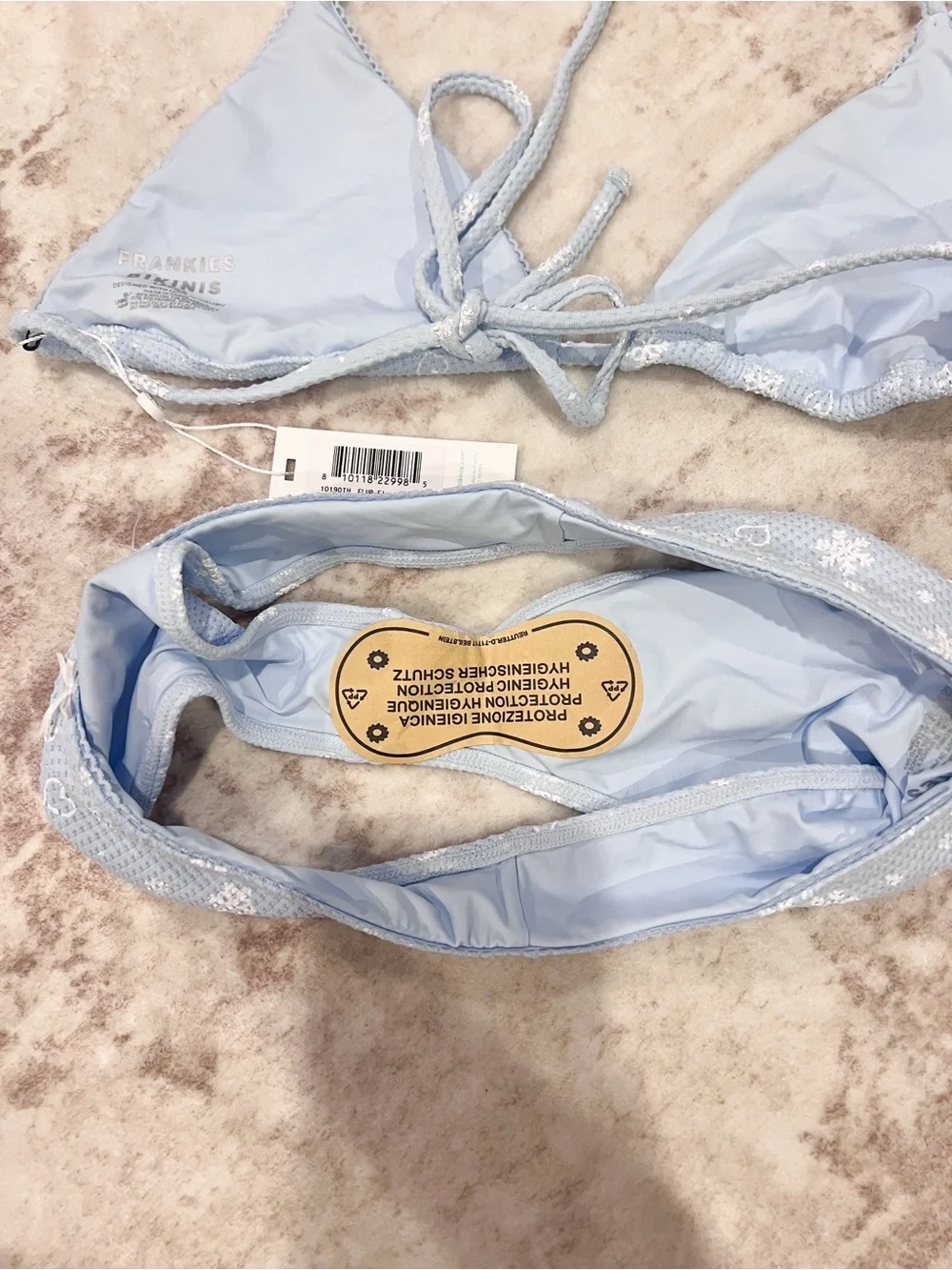 Frankies Bikinis Tia Waffle Triangle Bikini Set